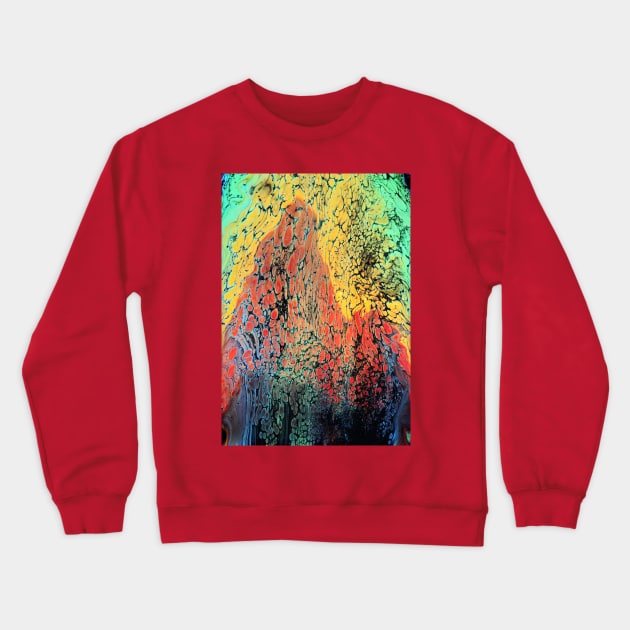 Seasons Fluid Art Crewneck Sweatshirt by Stacey-Design